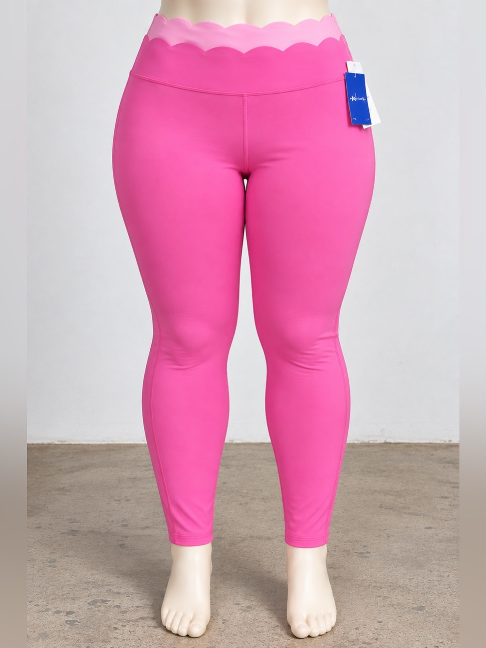 JoyLab XL Hot Pink High-Rise Double Scallop Waist Leggings NWT FLAW